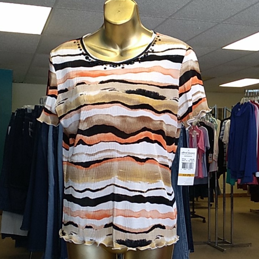short sleve alfred dunner PS multicolor down top
